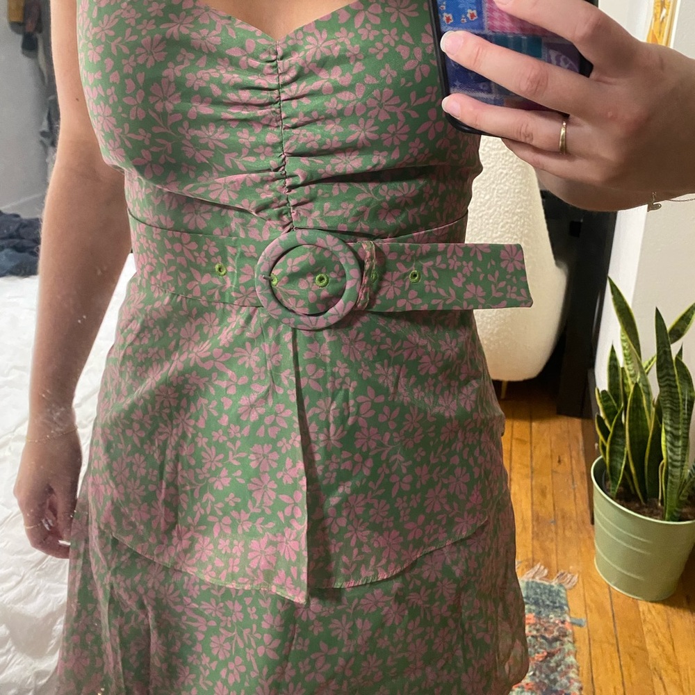 Show Me Your Mumu Cosmopolitan Midi Dress in "Watermelon Floral" Size Medium - Picture 4 of 9